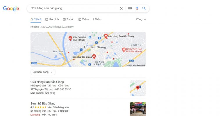 Dịch vụ Seo Google map tại bắc giang
